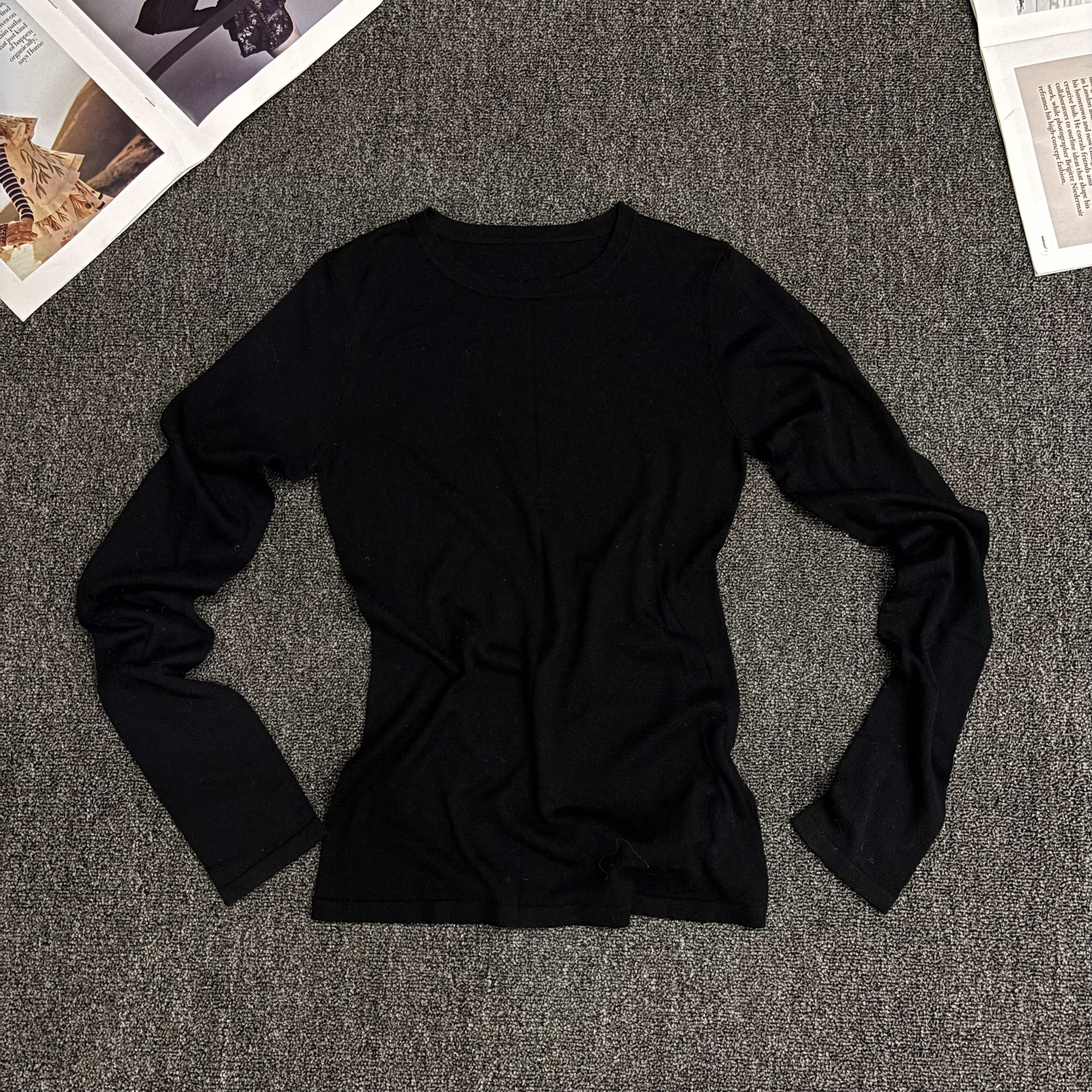 【塔鹿蕾】素板舒适柔软随身单穿打底长袖上衣J013