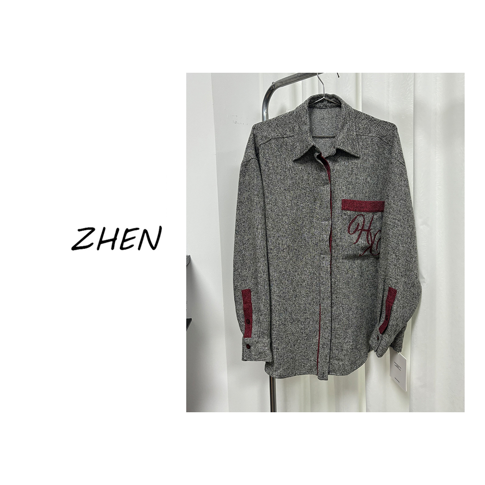 【ZHEN】K1010 2025新款衬衫显瘦时尚百搭设计师轻奢款