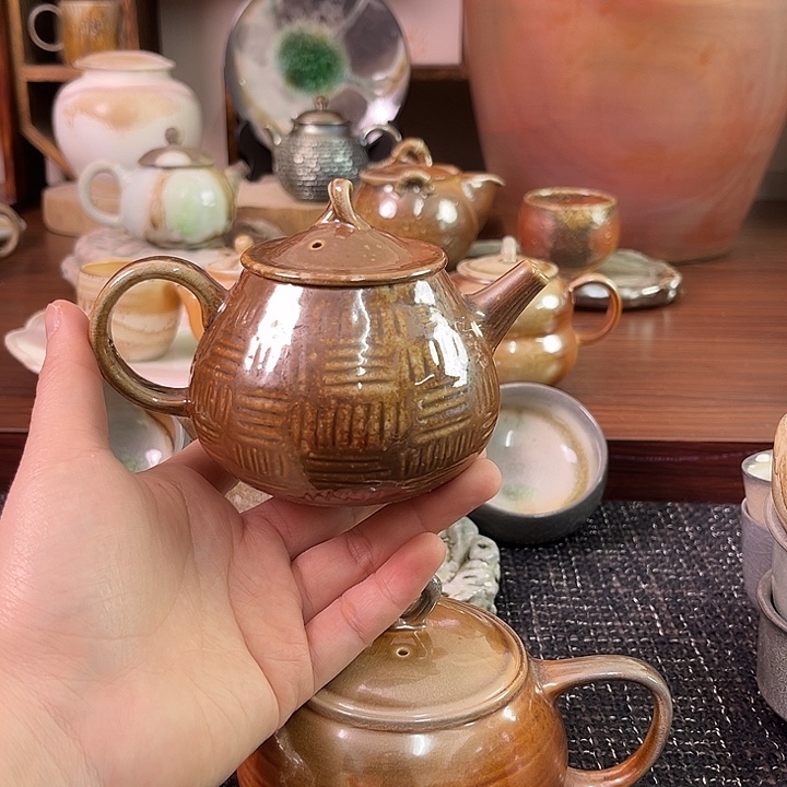 柴烧微微瑕福利茶壶不退换