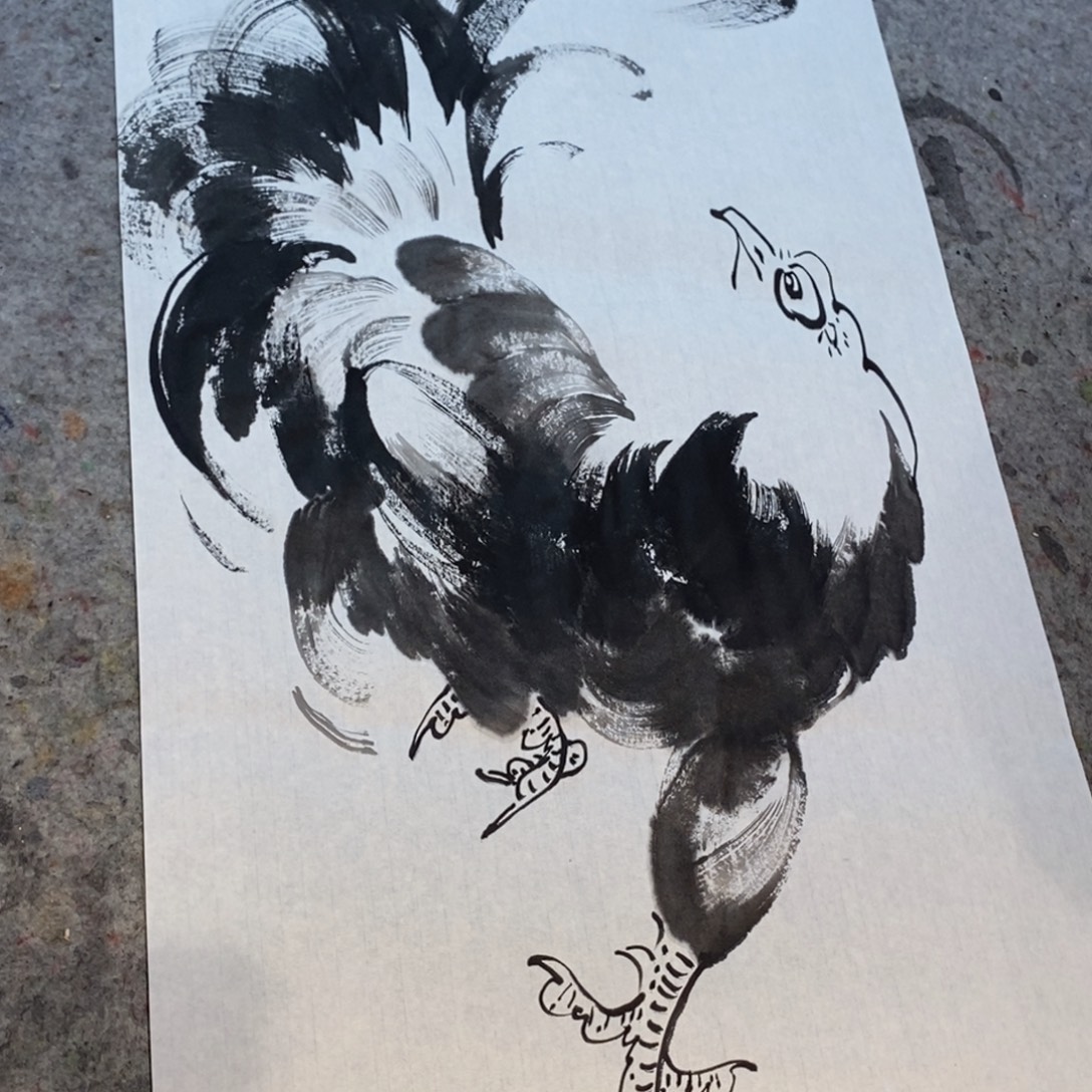 国画锦麟艺术新年三人联展笔会现场