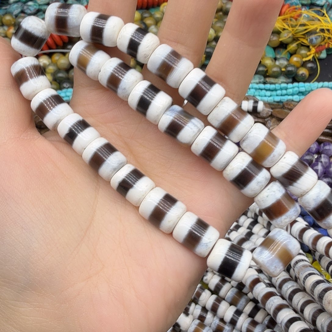 未镶嵌水晶珠宝半成品10×13一线玛恼桶珠一条