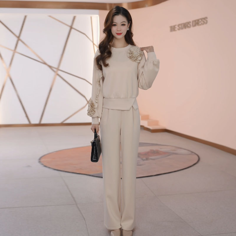 【两件套】春季新款时尚洋气休闲显瘦气质减龄修身百搭女装套裤女