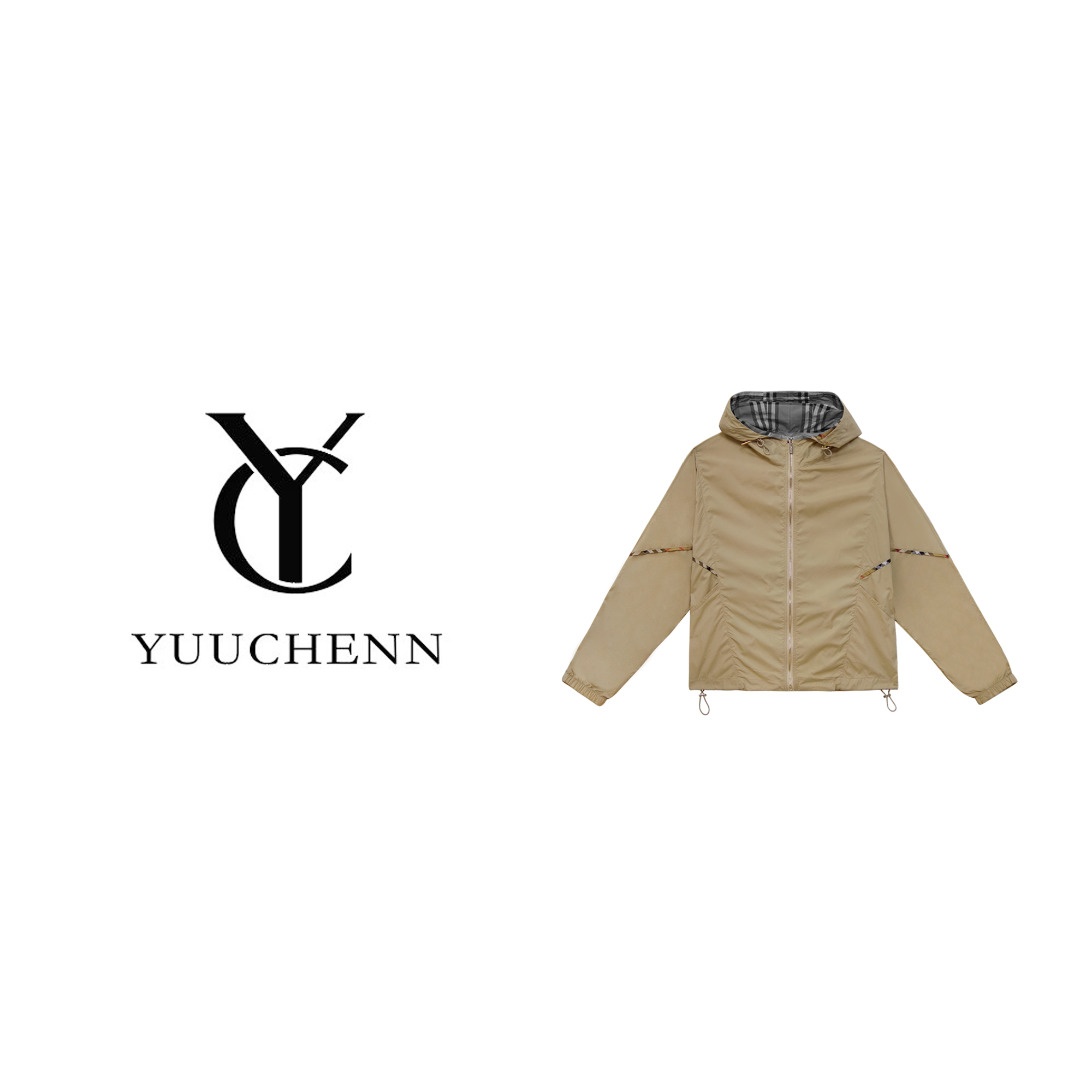 【YUUCHENN】新款时尚百搭潮流杏色外套8807