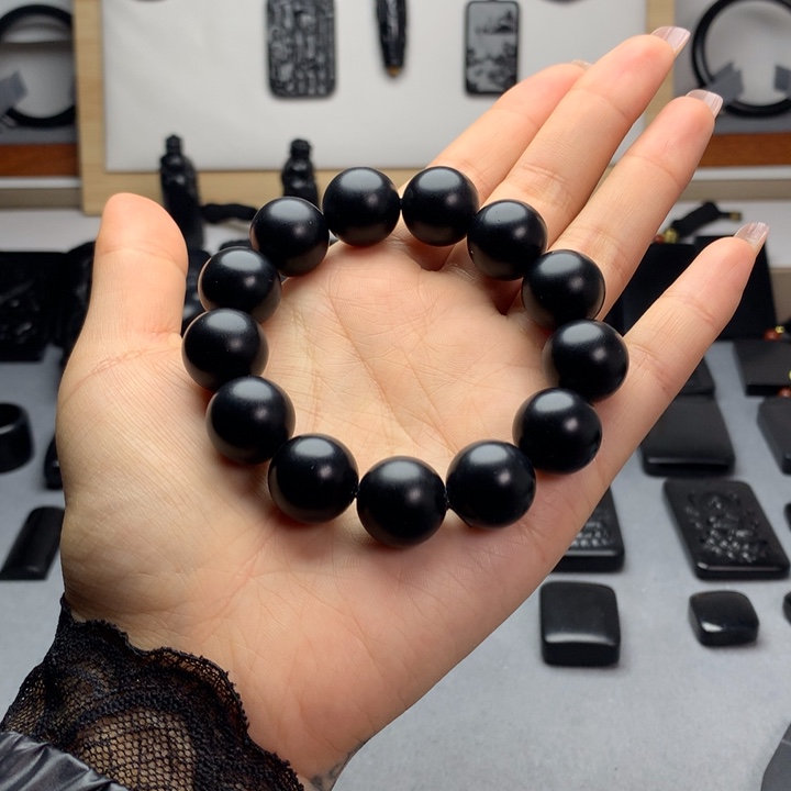 和田玉（墨玉）未镶嵌手串特价16