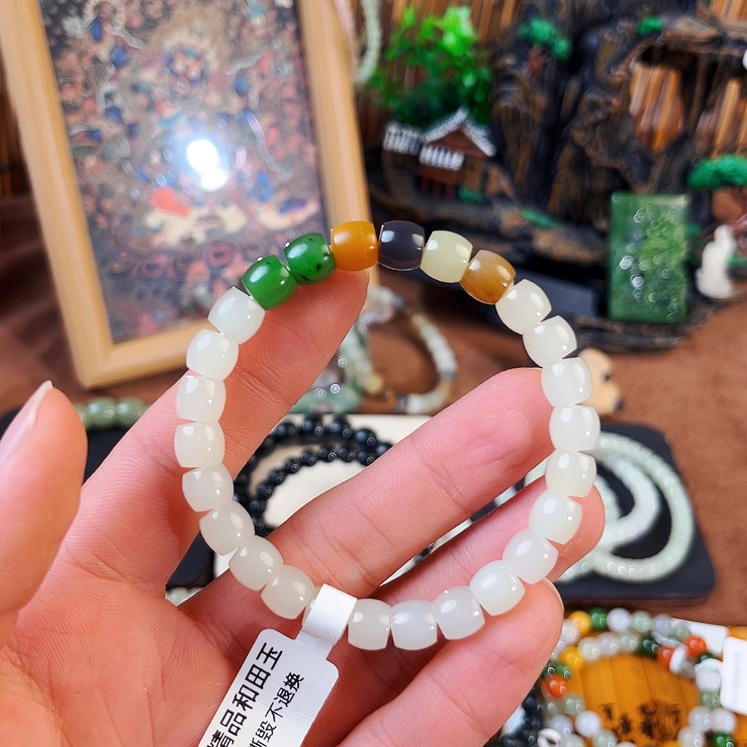 和田玉未镶嵌手链