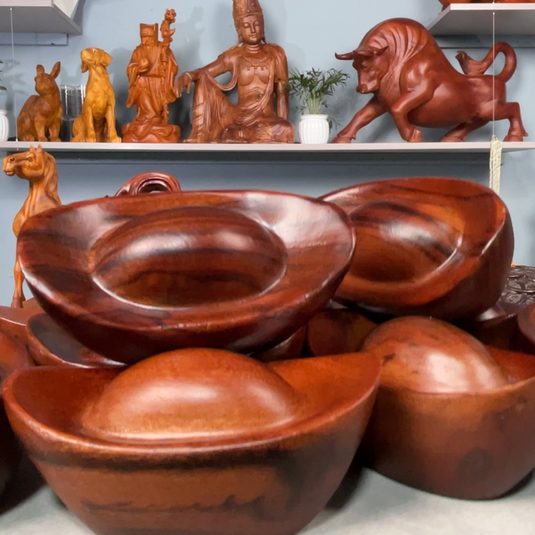 香樟木银锭小元宝