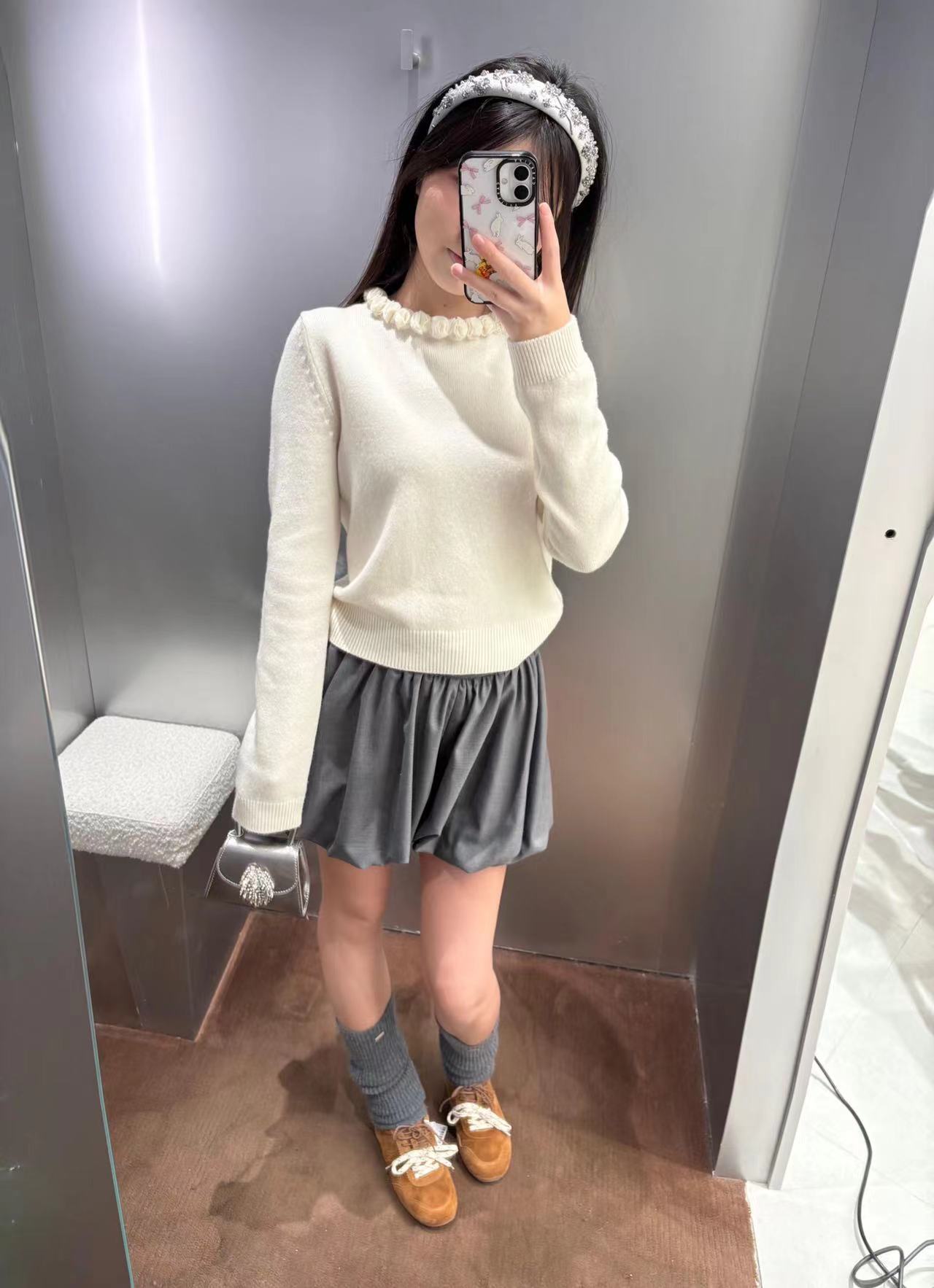 百搭上衣高领长袖圆领轻奢秋季INS风毛针织衫针织