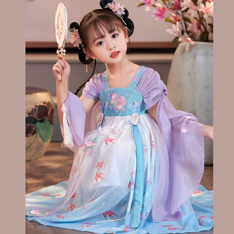 女童汉服夏款儿童古装超仙连衣裙2025新款夏装女宝宝公主裙子夏季