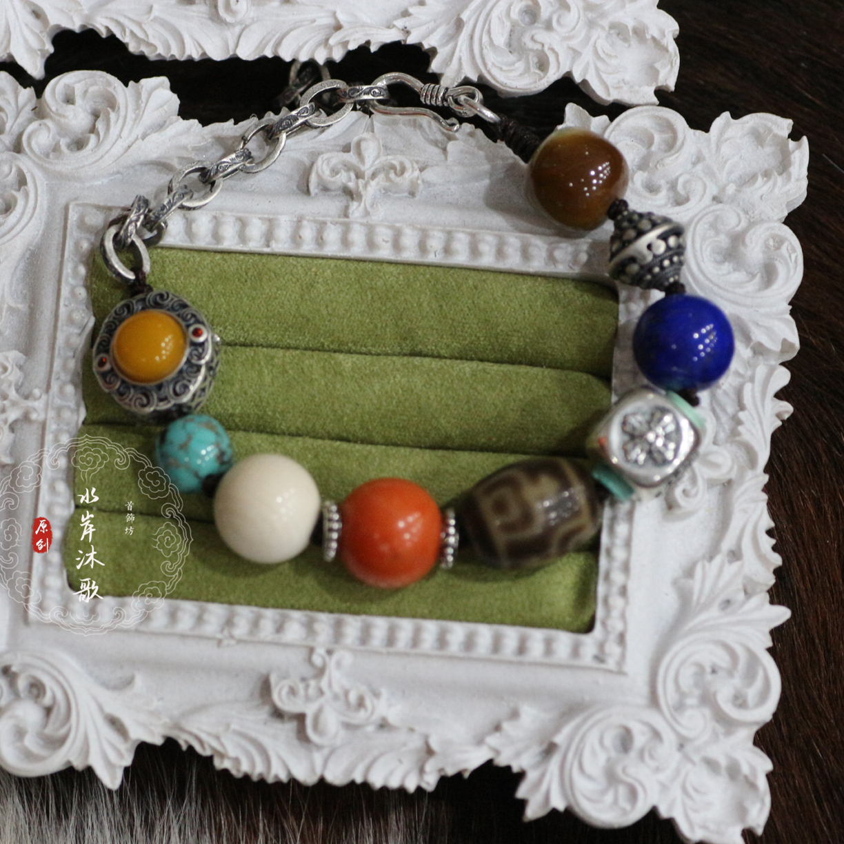 非金属羽毛手链 多宝民族风编绳彩色手链2980