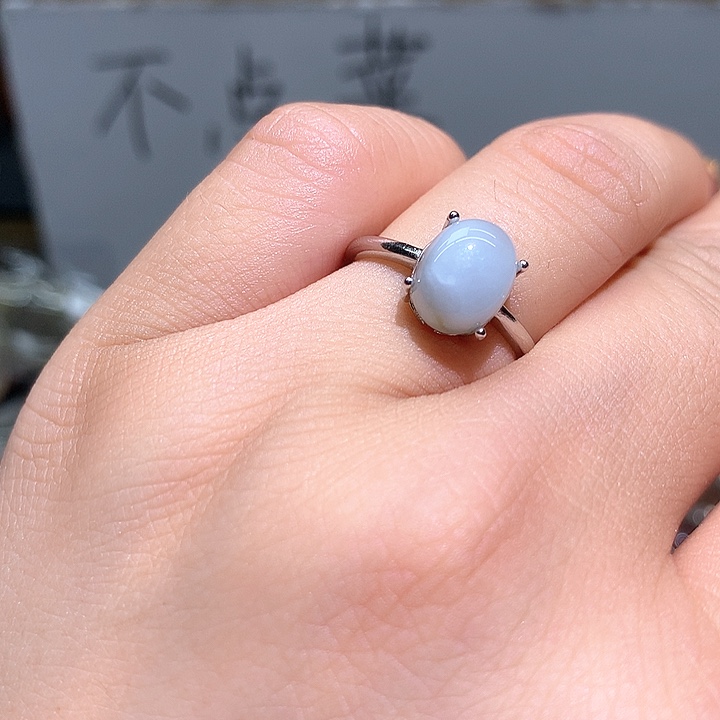 水晶戒指银S925镶嵌水晶