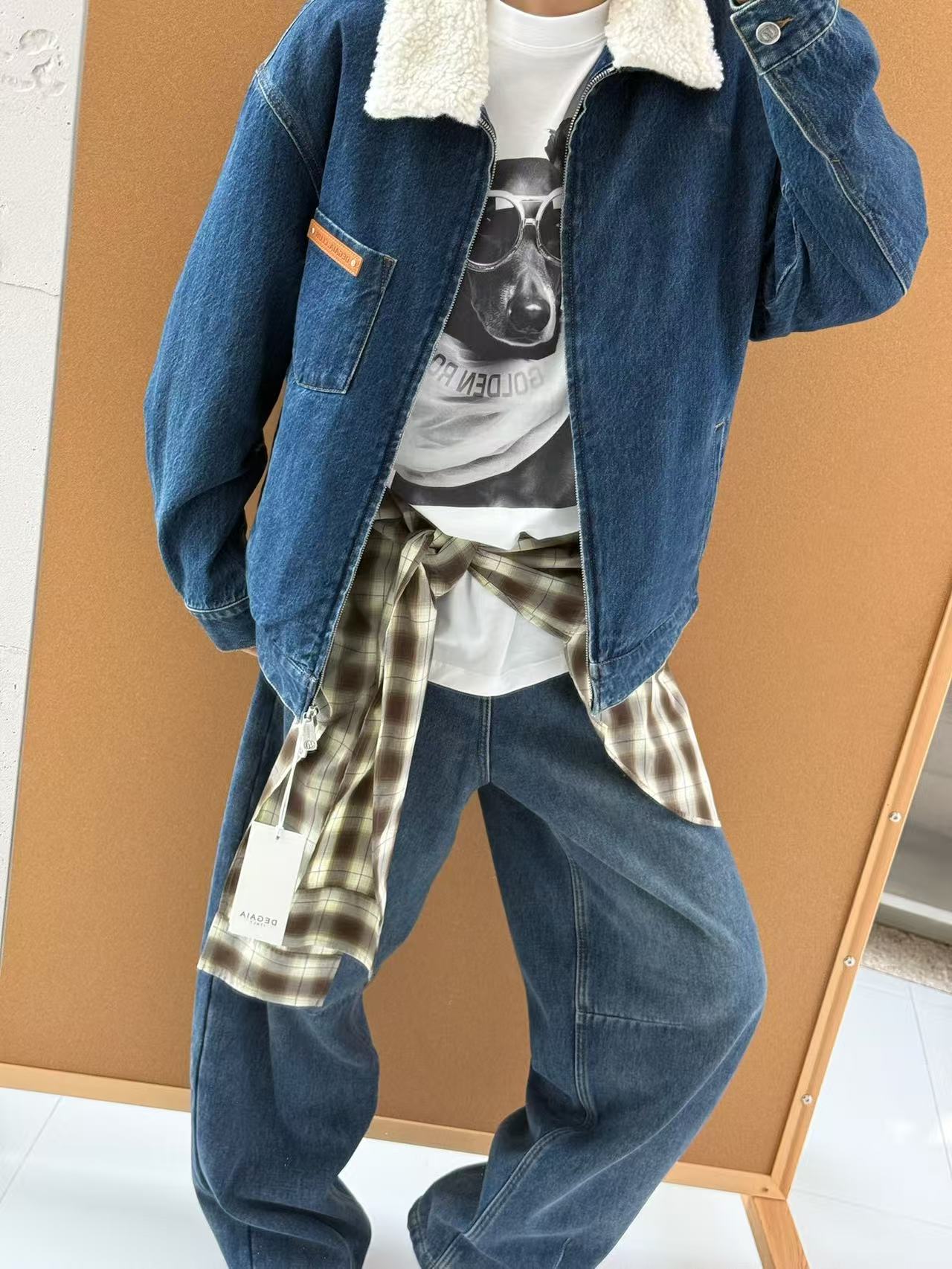 DEG 25秋冬 01260 牛仔外套加绒秋冬外套