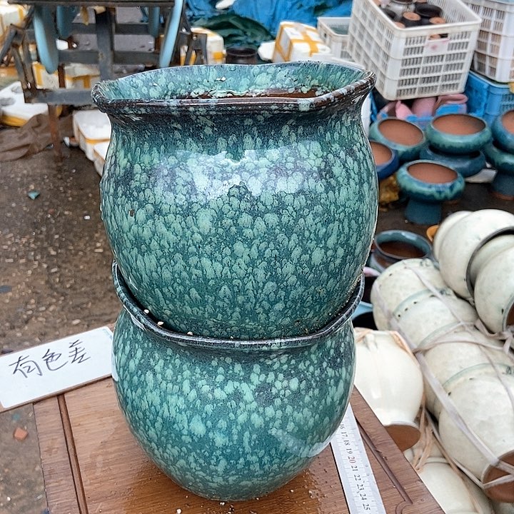 红陶紫砂花盆武穆云仓