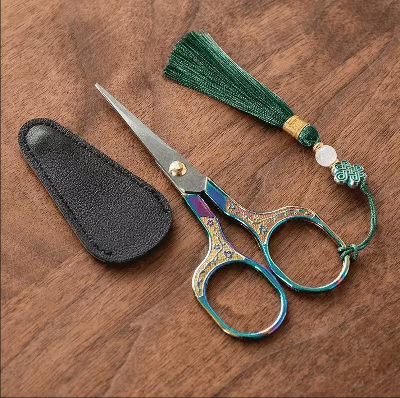 复古梅花剪刀家用小巧流苏剪刀窗花绣花刺绣剪纸剪线头手工