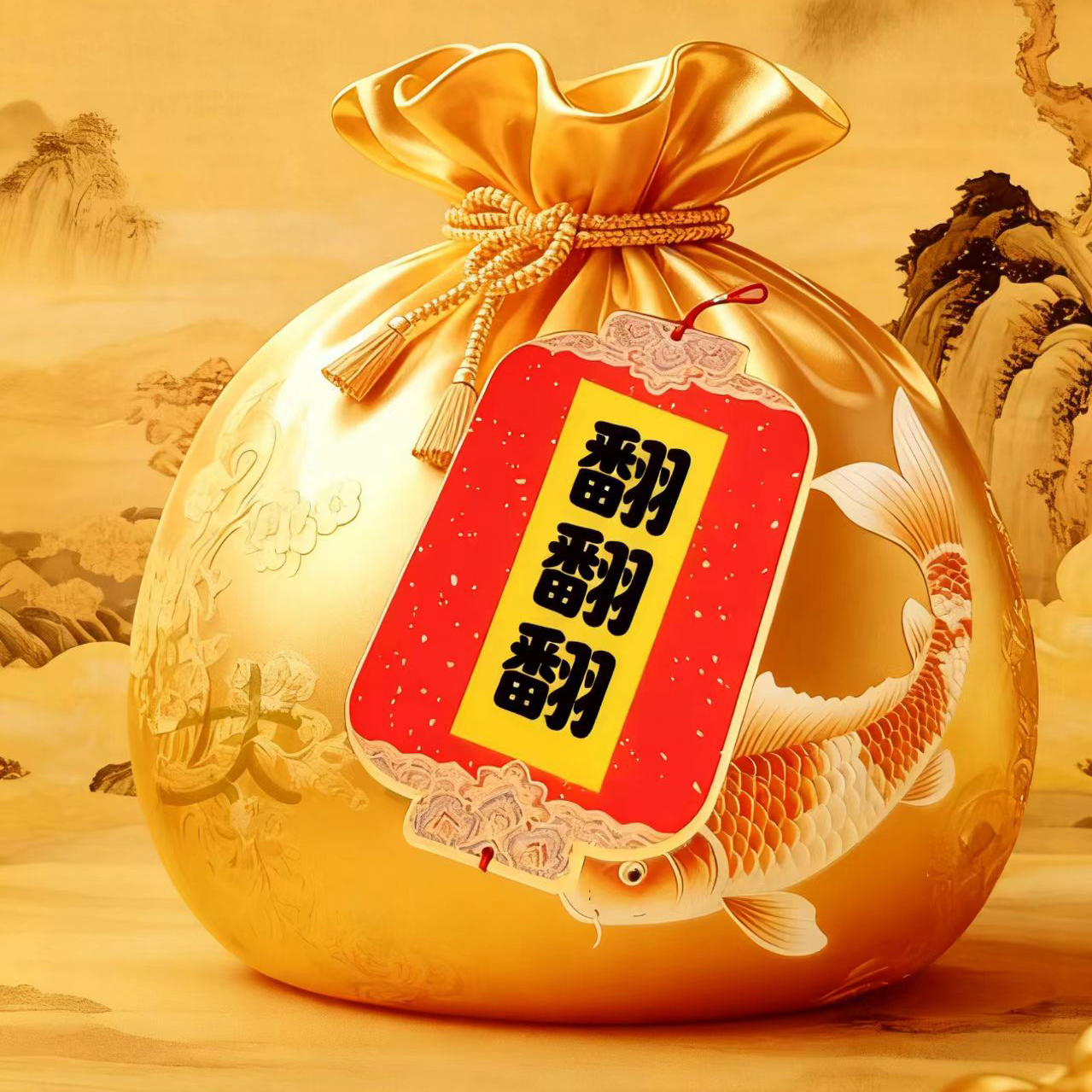 10号师傅手绘五路才神翻翻翻生肖卡挂饰入宅客厅玄学小物件小挂件