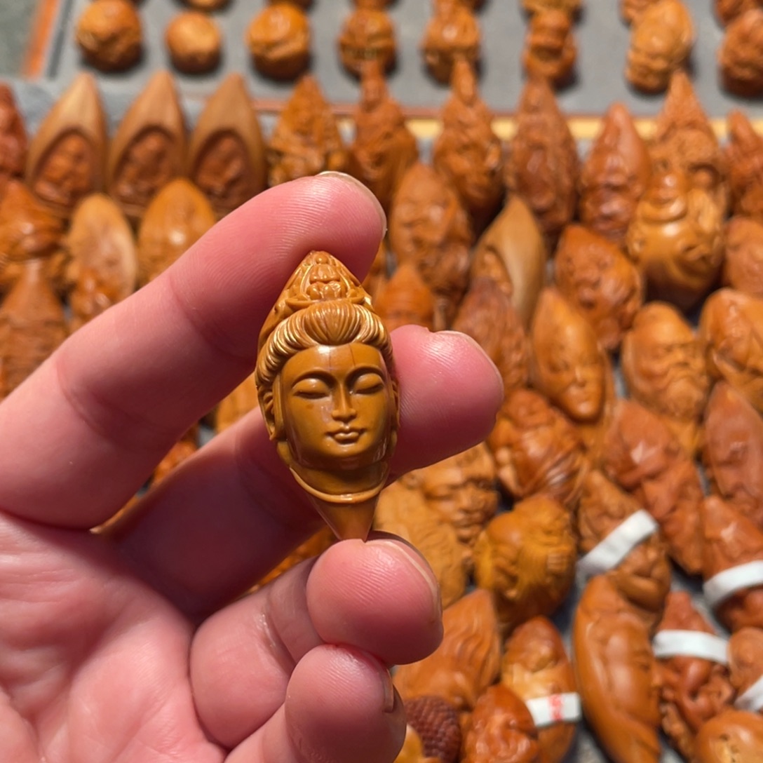 七***岁橄榄核手串/手链观音头微瑕