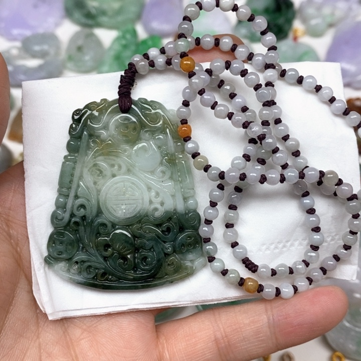 翡翠未镶嵌颈饰天然缅甸翡翠