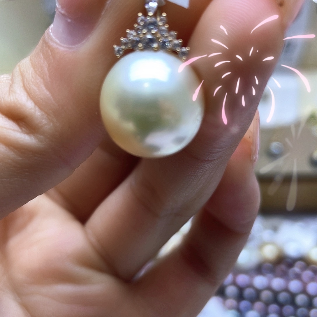 海水珍珠颈饰18K金镶嵌