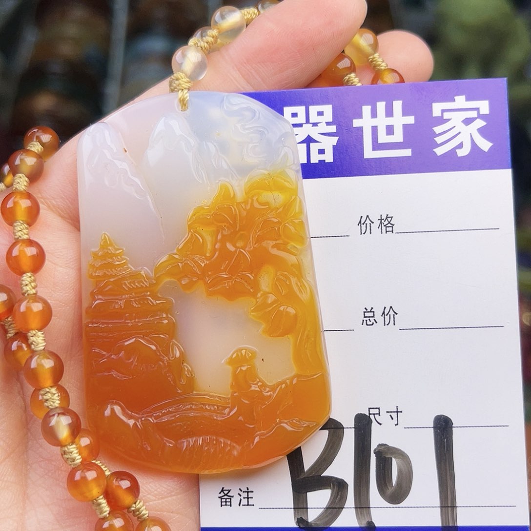 石英质玉颈饰银S925镶嵌