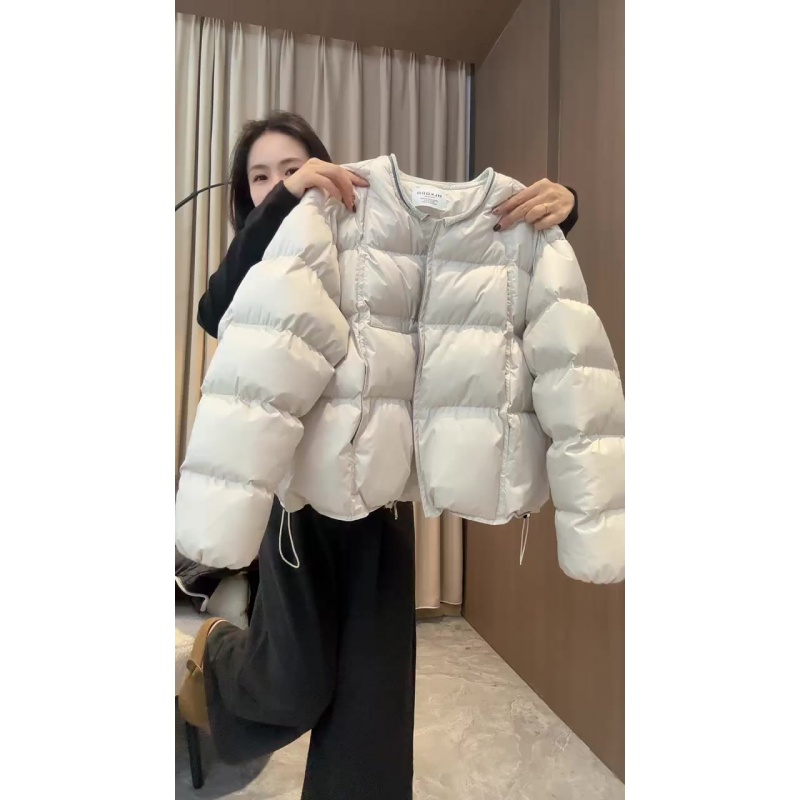 【当日发货】圆领百搭长袖保暖面包服女款2025冬季新款休闲棉衣外套