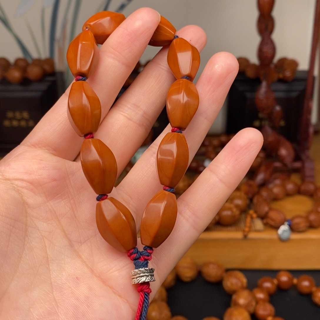 手串橄榄核工作室六棱素珠