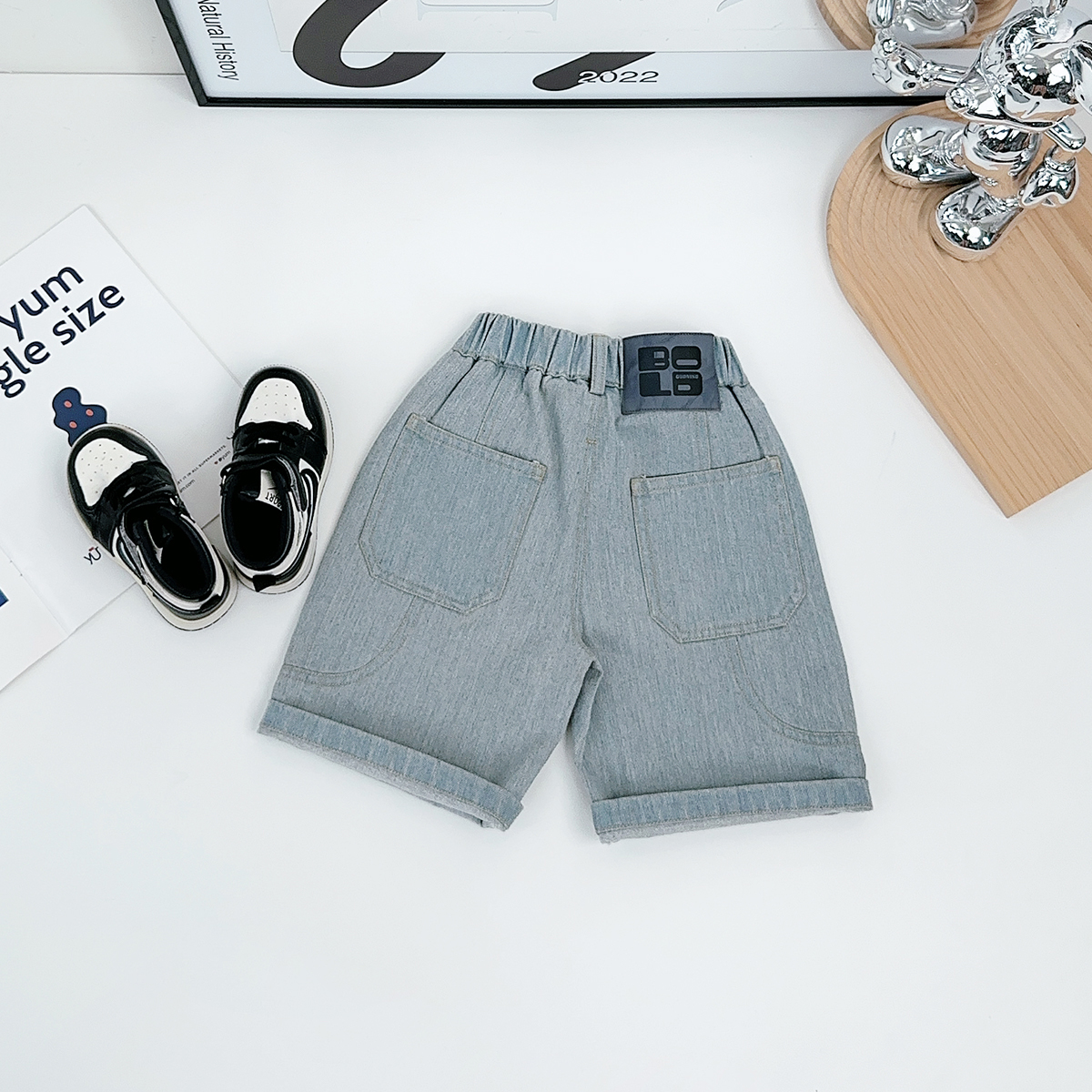 儿童五分裤子薄款男童宽松牛仔裤夏季洋气潮 WK25023悠悠童话童装