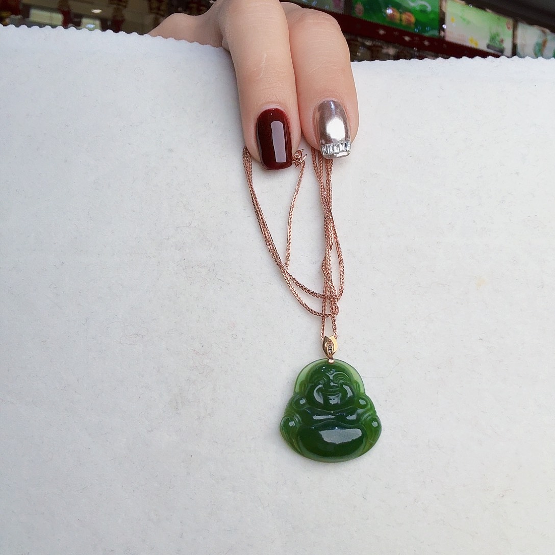 和田玉（碧玉）吊坠(赠链)未镶嵌