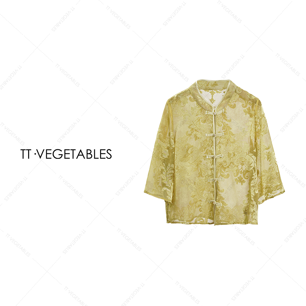 TT・VEGETABLES【序白】绮梦 气质中式上衣长袖设计感外套512099