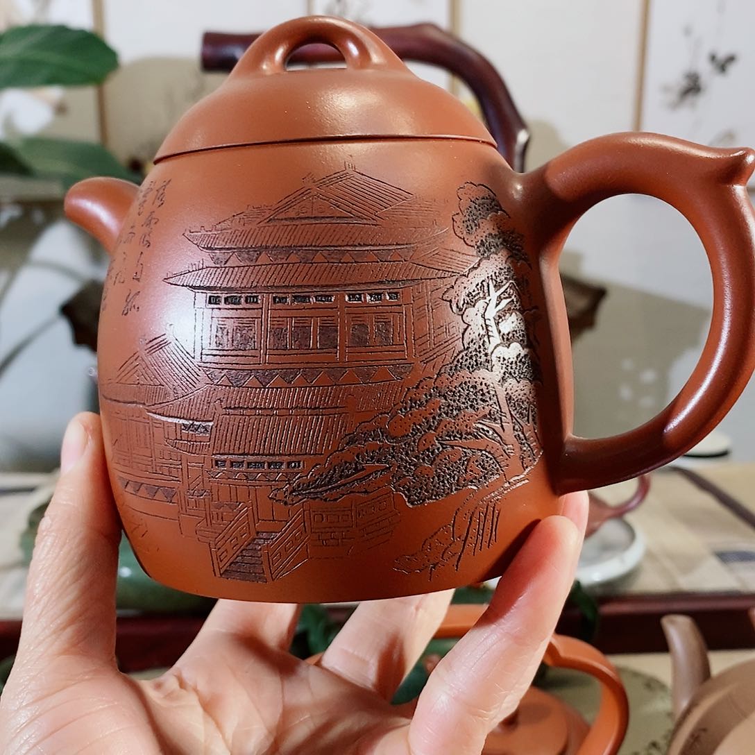紫砂茶壶宜兴紫砂壶甩出