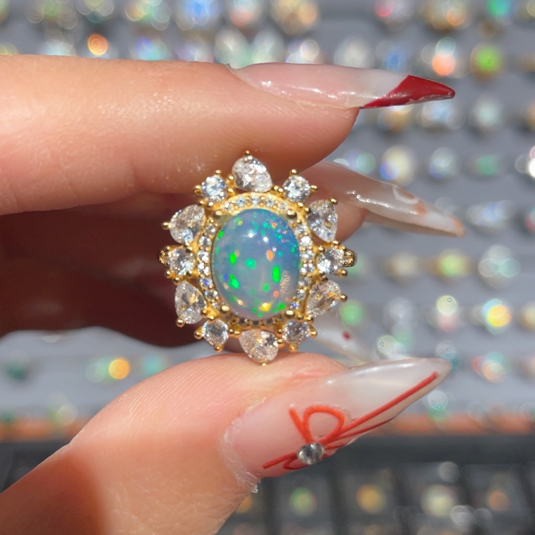 欧泊欧泊戒指银S925镶嵌