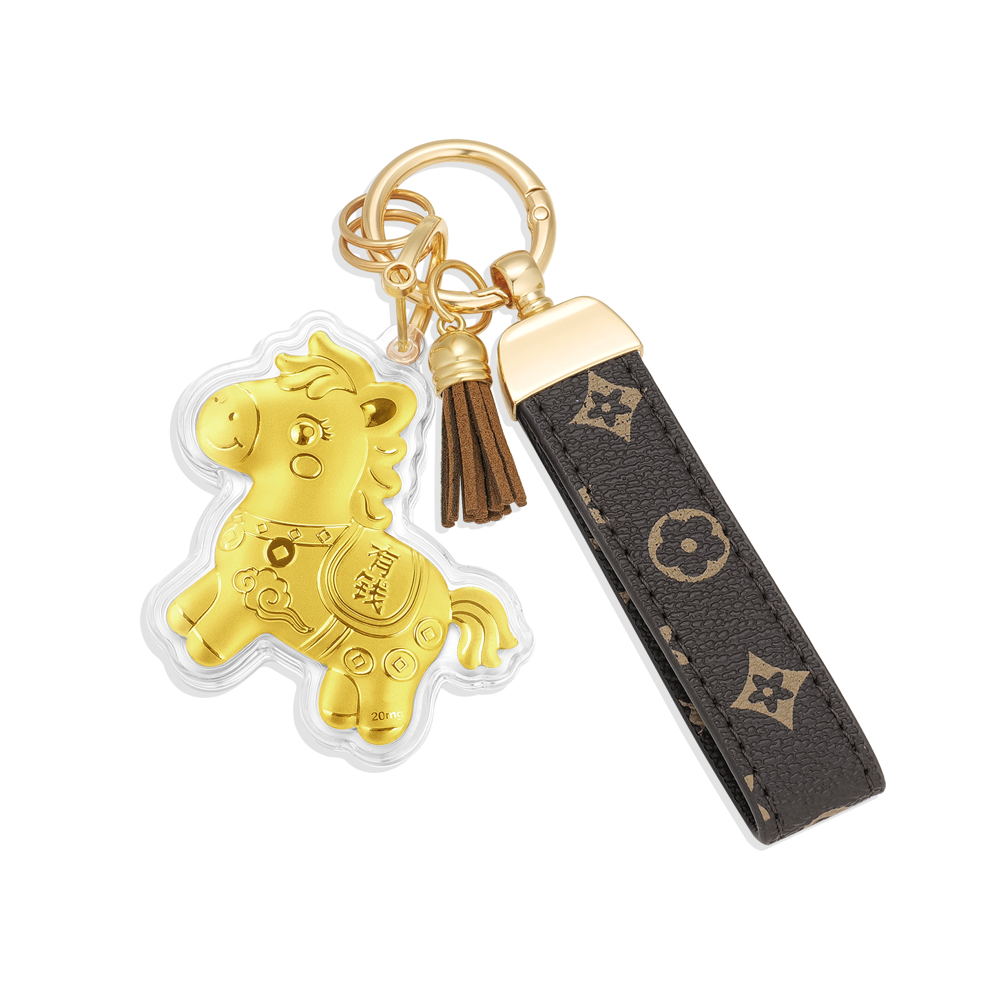 含金工艺品【雅婷精选】马上有钱系列挂件包包钥匙扣礼物手机贴