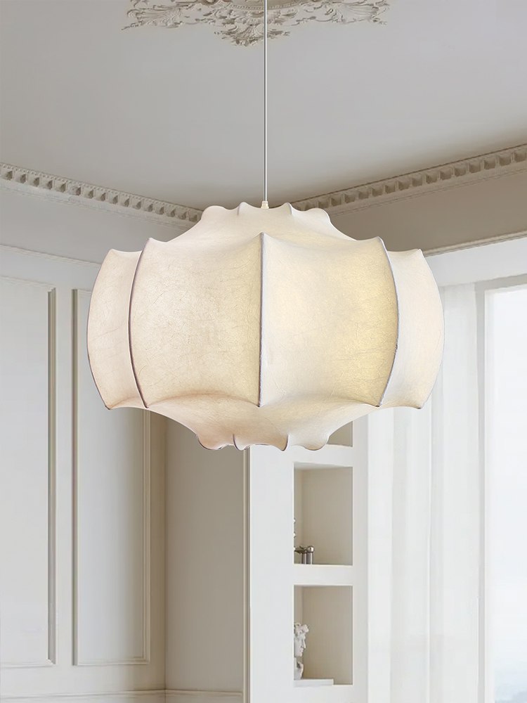 NEIWAI内外轻法式蚕丝吊灯卧室灯复古侘寂风客厅餐厅灯具设计师