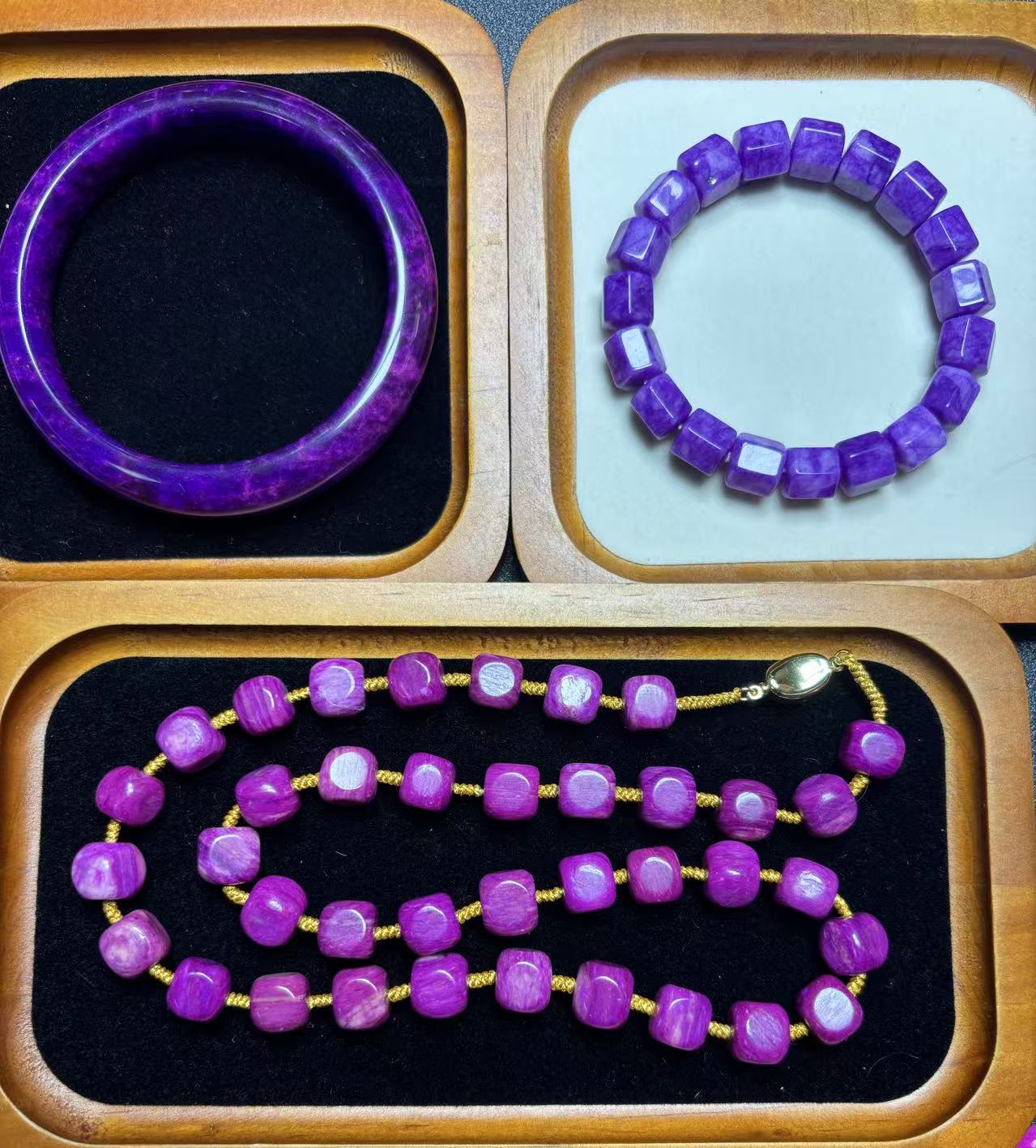 南非老矿小舒紫樱花手镯手串毛衣链