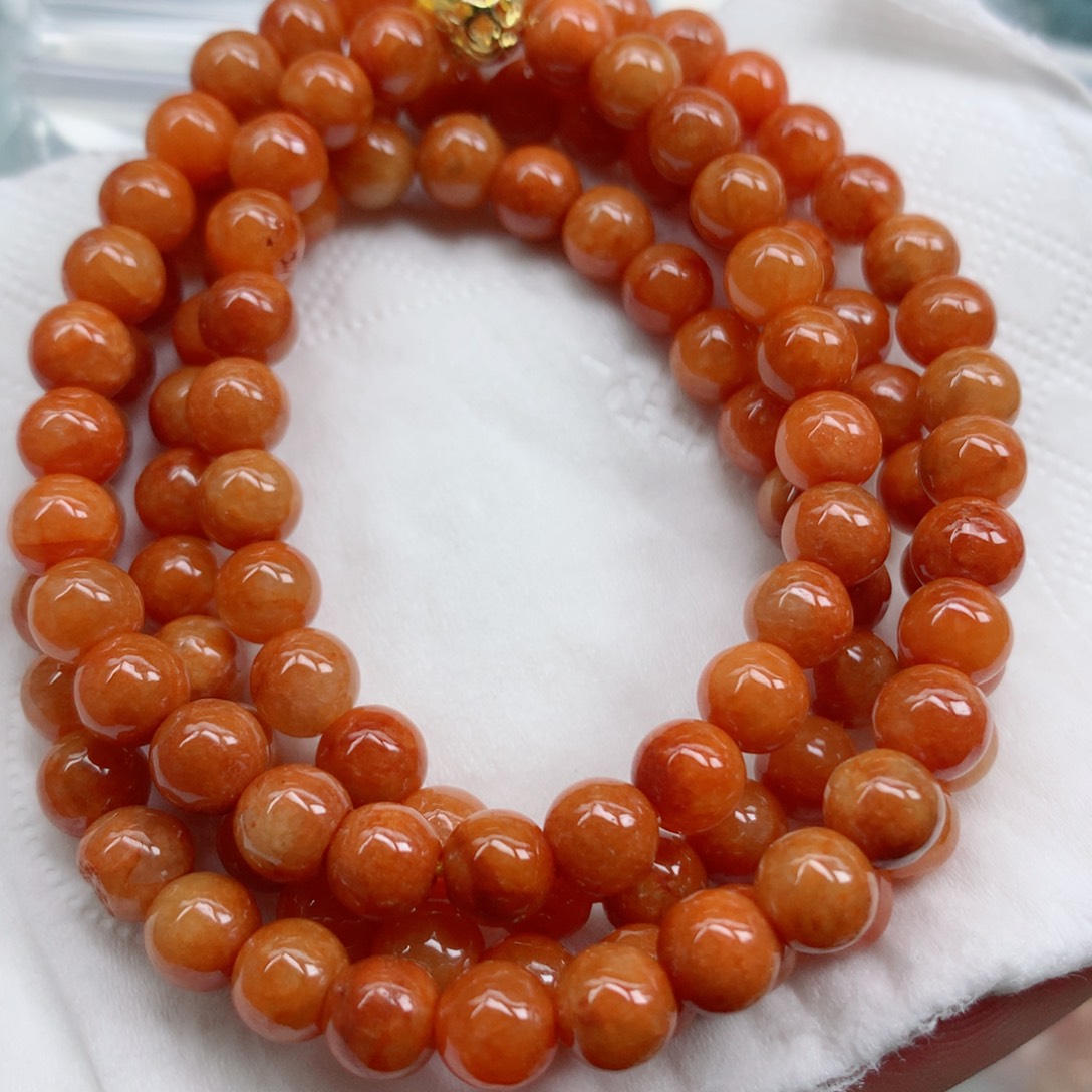 翡翠未镶嵌项链珠珠