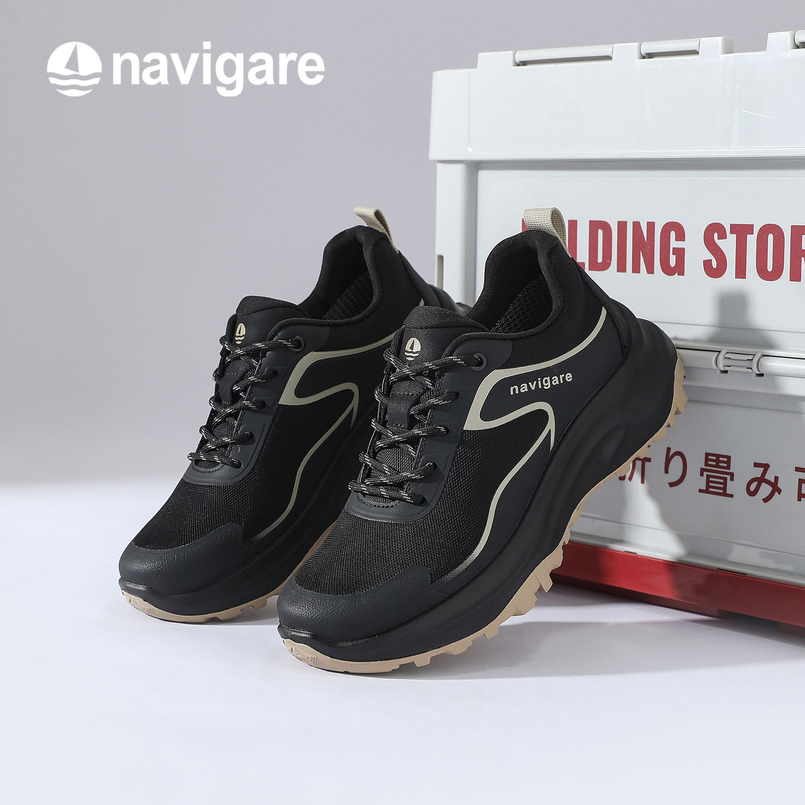 Navigare意大利小帆船男鞋2025秋冬耐磨松紧带透气时尚休闲鞋