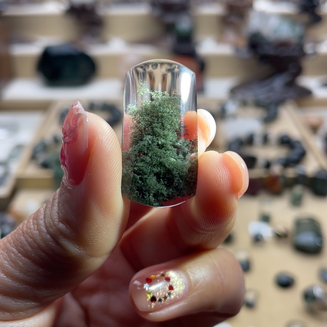 未镶嵌颈饰水晶绿幽灵吊坠定制
