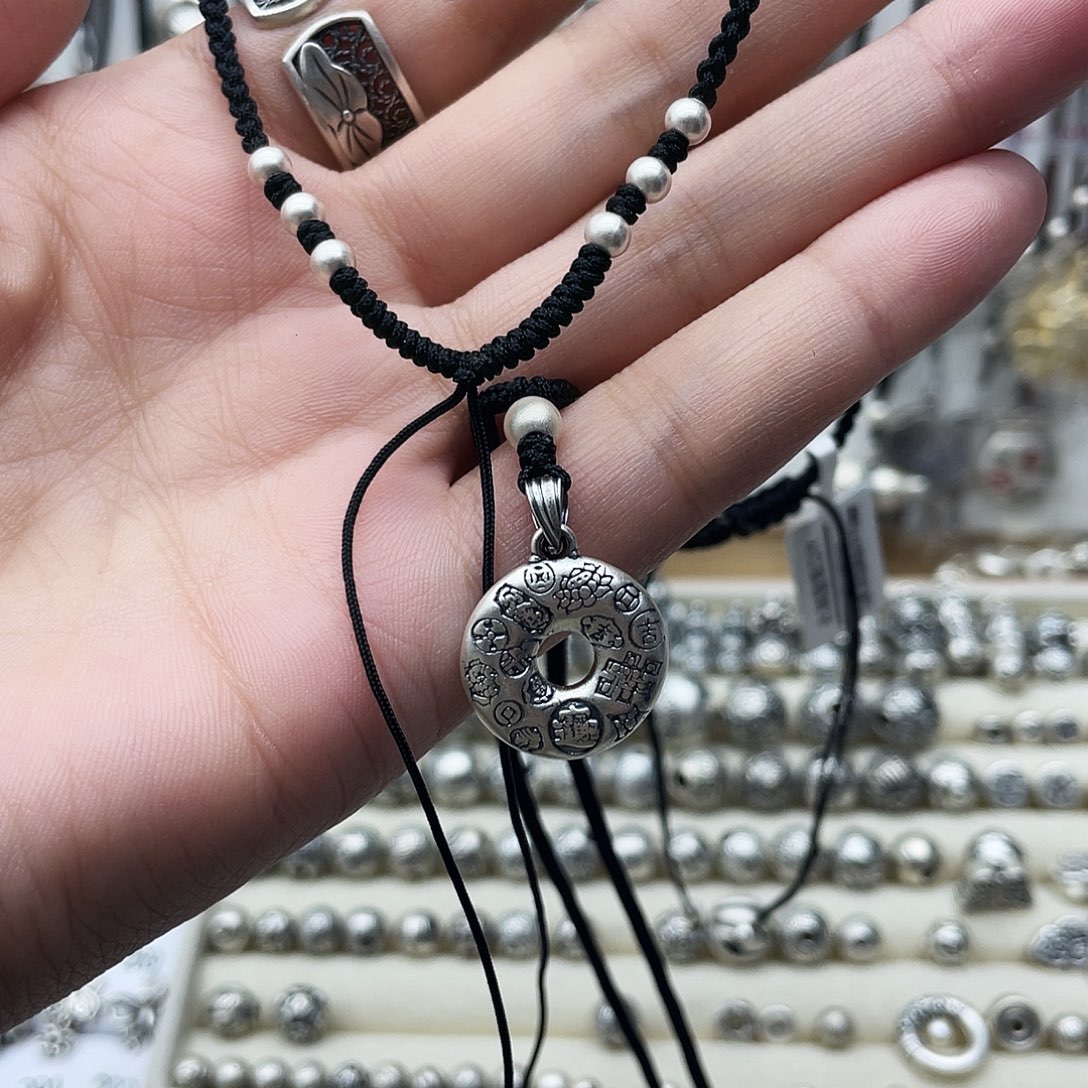 足银足银999吉言平安扣编绳