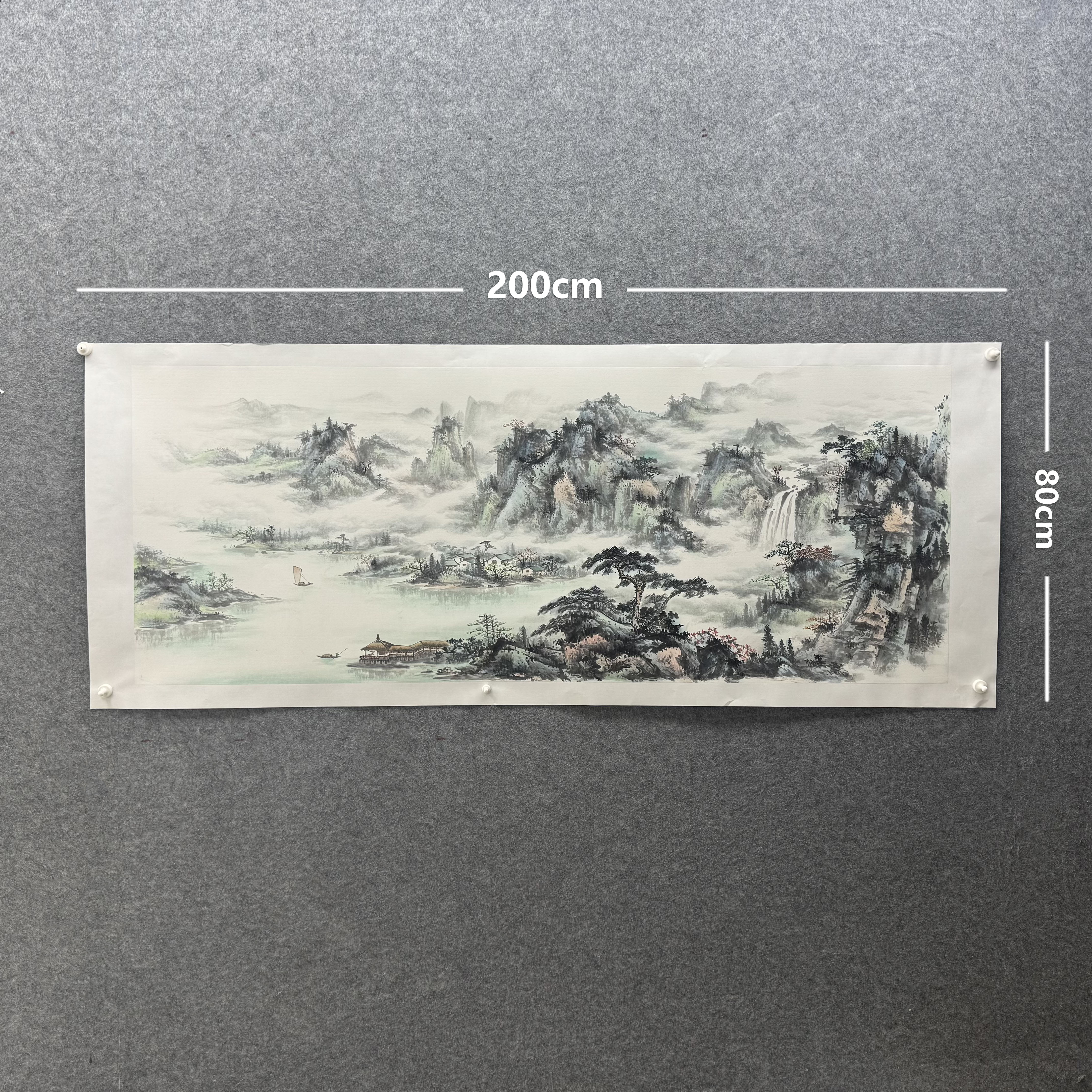 【山水画】张恒禄200*80cm手绘礼盒作品（5）