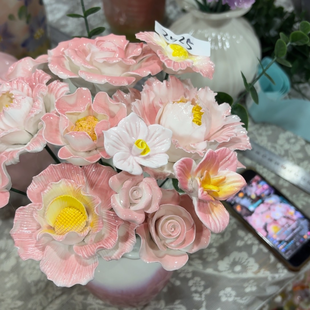 陶瓷花，拍满20发货，退款拉黑2525