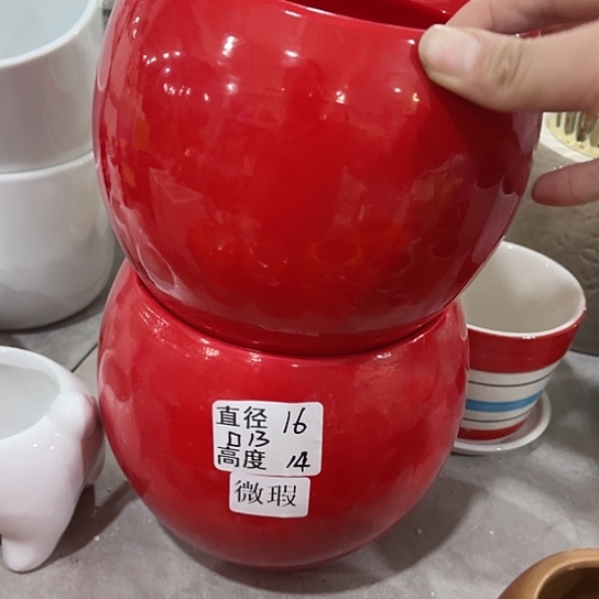 多肉绿植陶瓷花盆9.9包邮，有孔