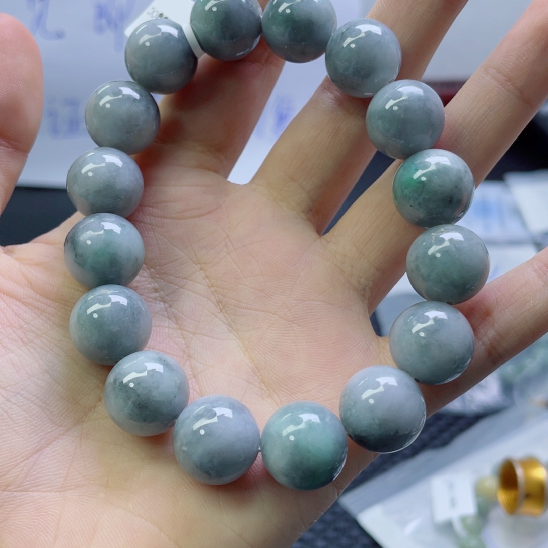 未镶嵌定制翡翠珠串14.4