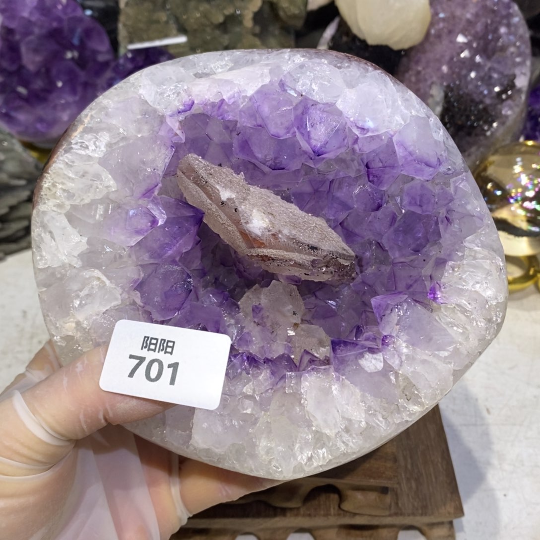 大型摆件（非配饰）未镶嵌紫晶方解石