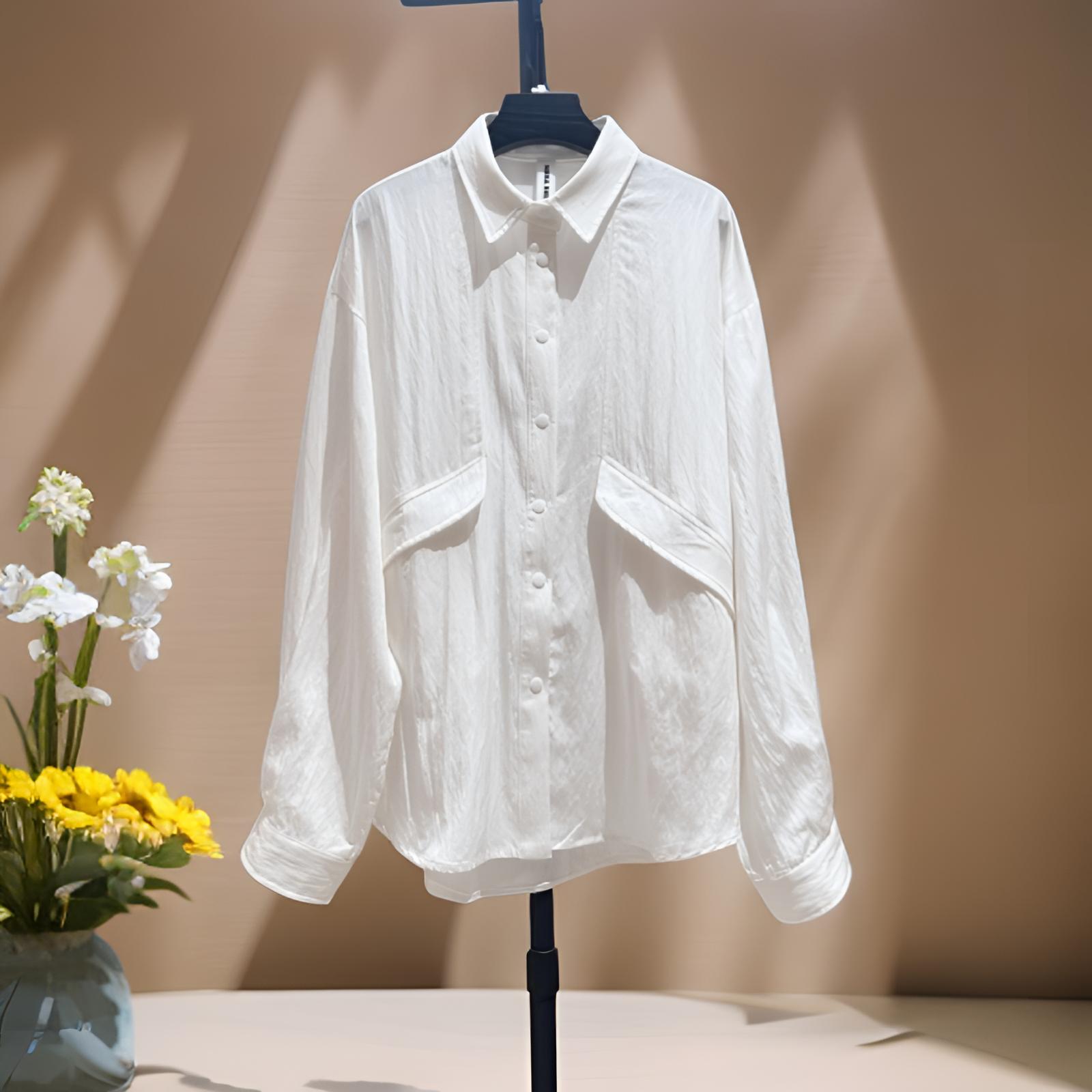 单排扣休闲风女常规款拼接短外套小众百搭透气纯色宽松型常规时尚