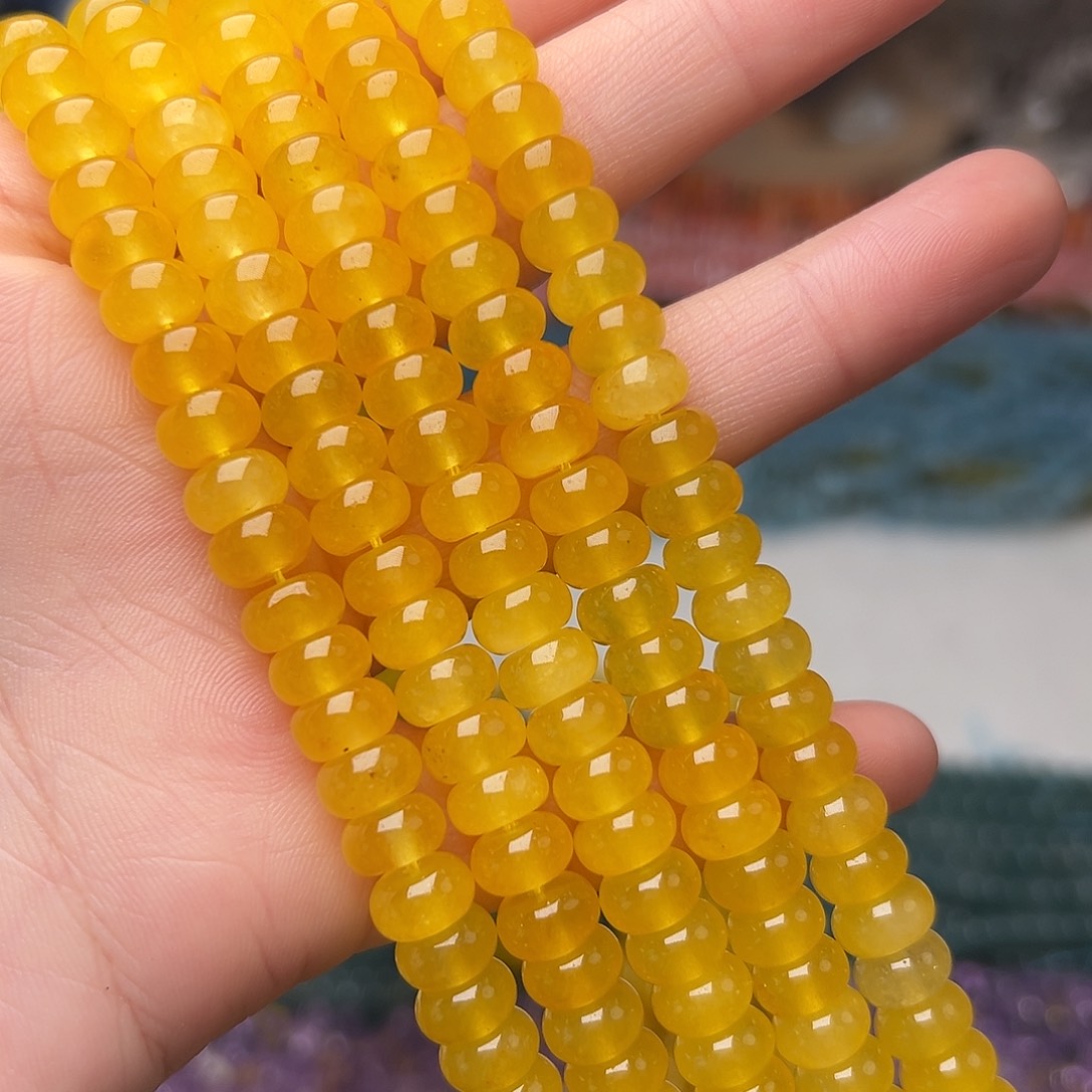 玛瑙/玉髓合金珠宝半成品Y471。8.2mm蜜蜡玉