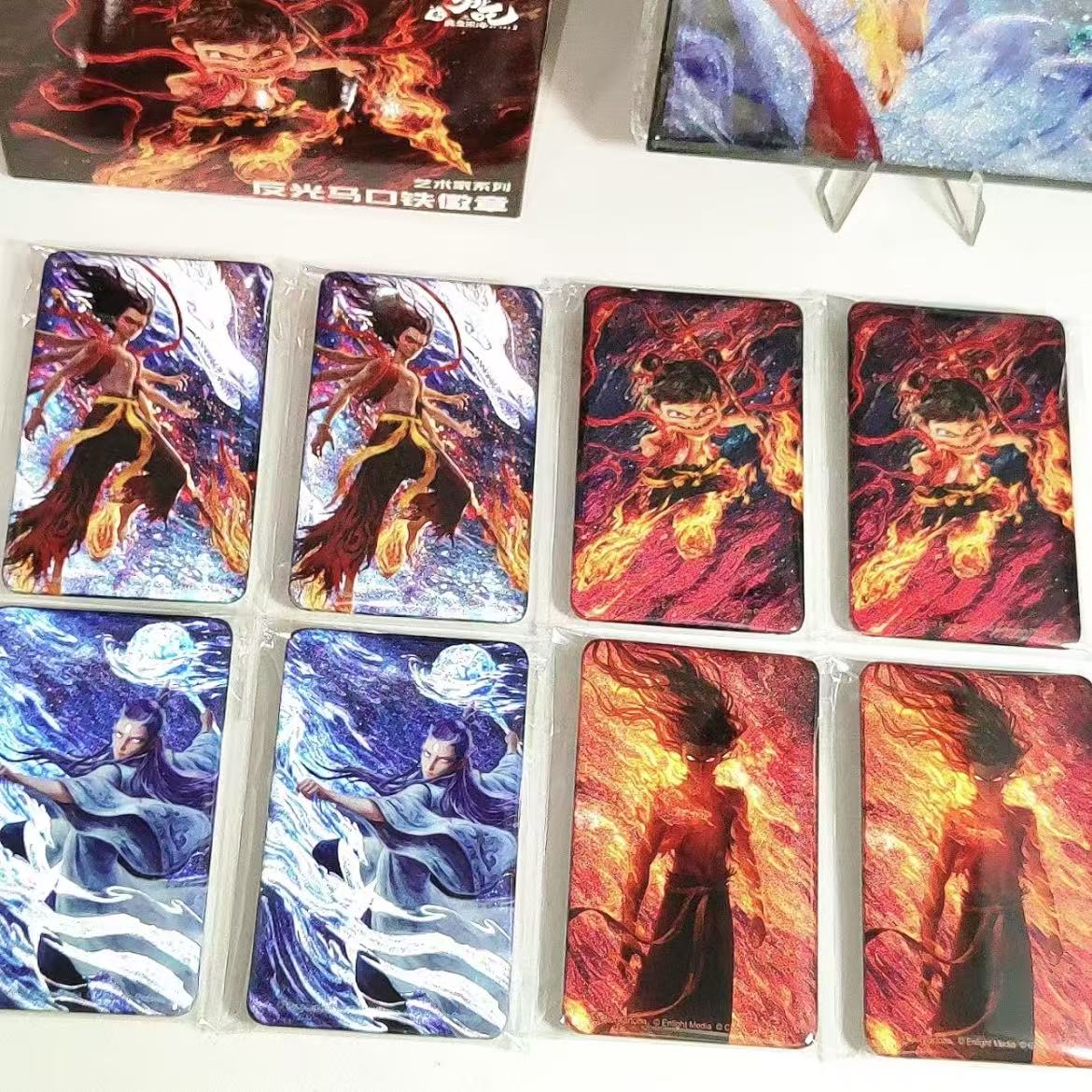 哪吒之魔童闹海周边哪吒敖丙反光方吧唧徽章高颜值同人谷子装饰