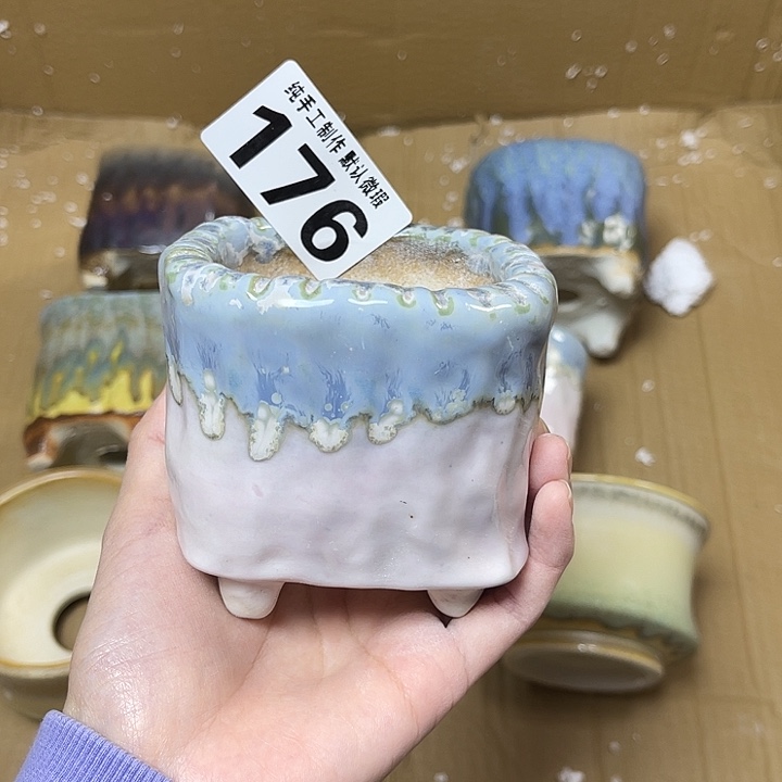 景德镇手工陶瓷盆 口7