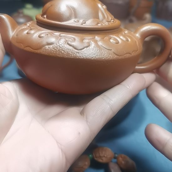 华***仔紫砂宜兴紫砂吉象如意壶