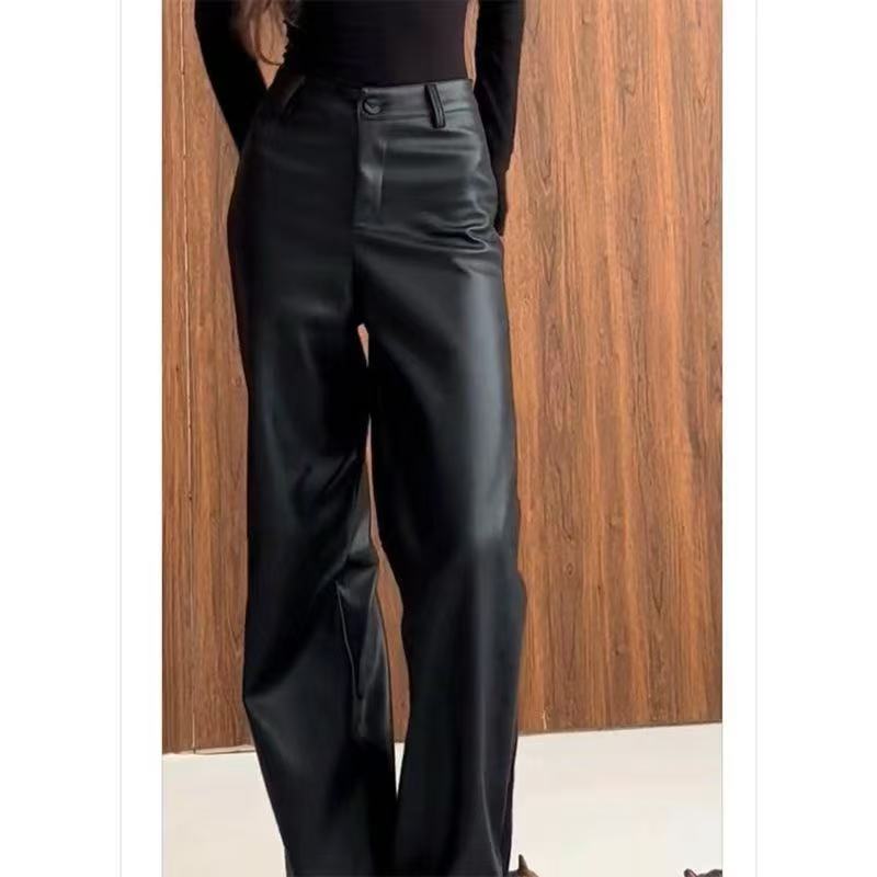 厚款长裤高腰皮裤女生加长版年新款