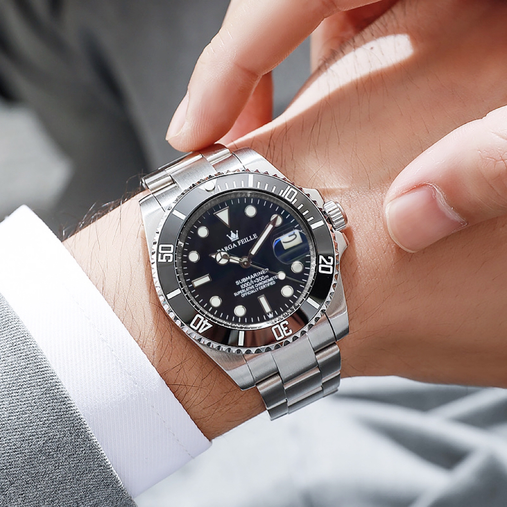 全新未使用（专柜直发）PARGA FEILLE-高端自动机械腕表【黑鬼王】