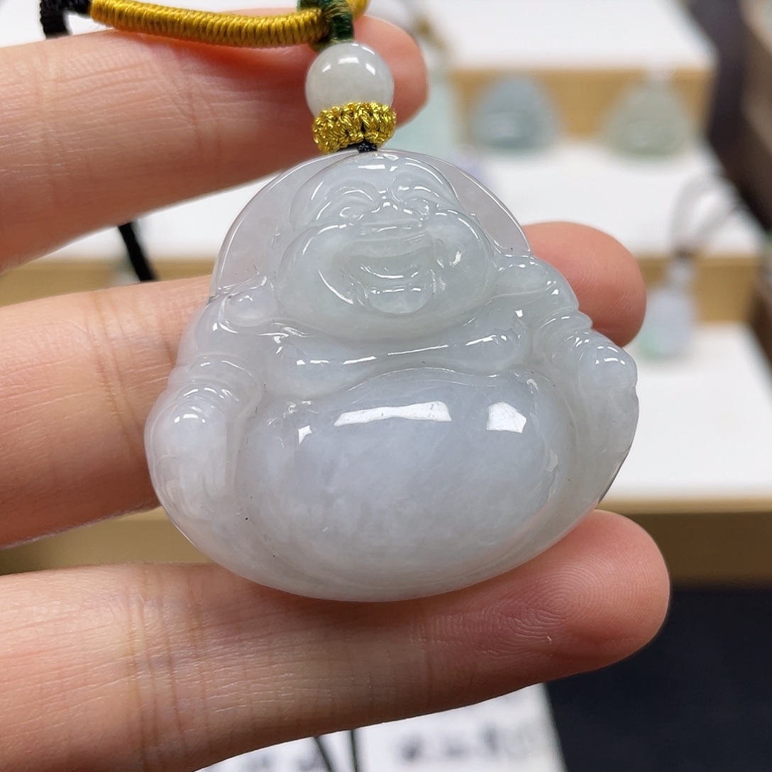 翡翠未镶嵌颈饰天然翡翠佛公吊坠一件9号
