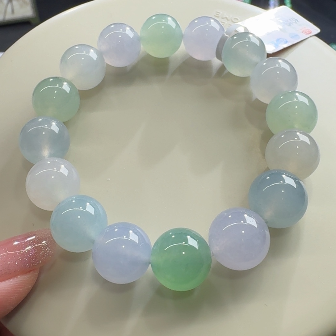 未镶嵌手链翡翠果冻底马卡龙手串卡11.6 福利！